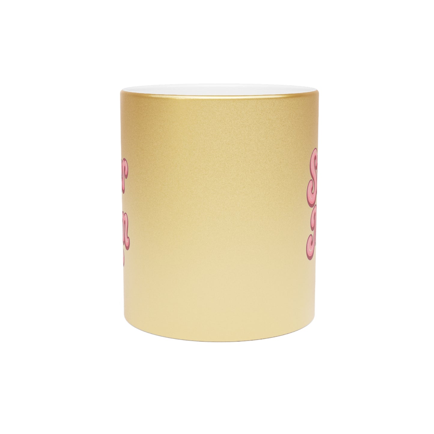 Super Mom Metallic Mug - Gold
