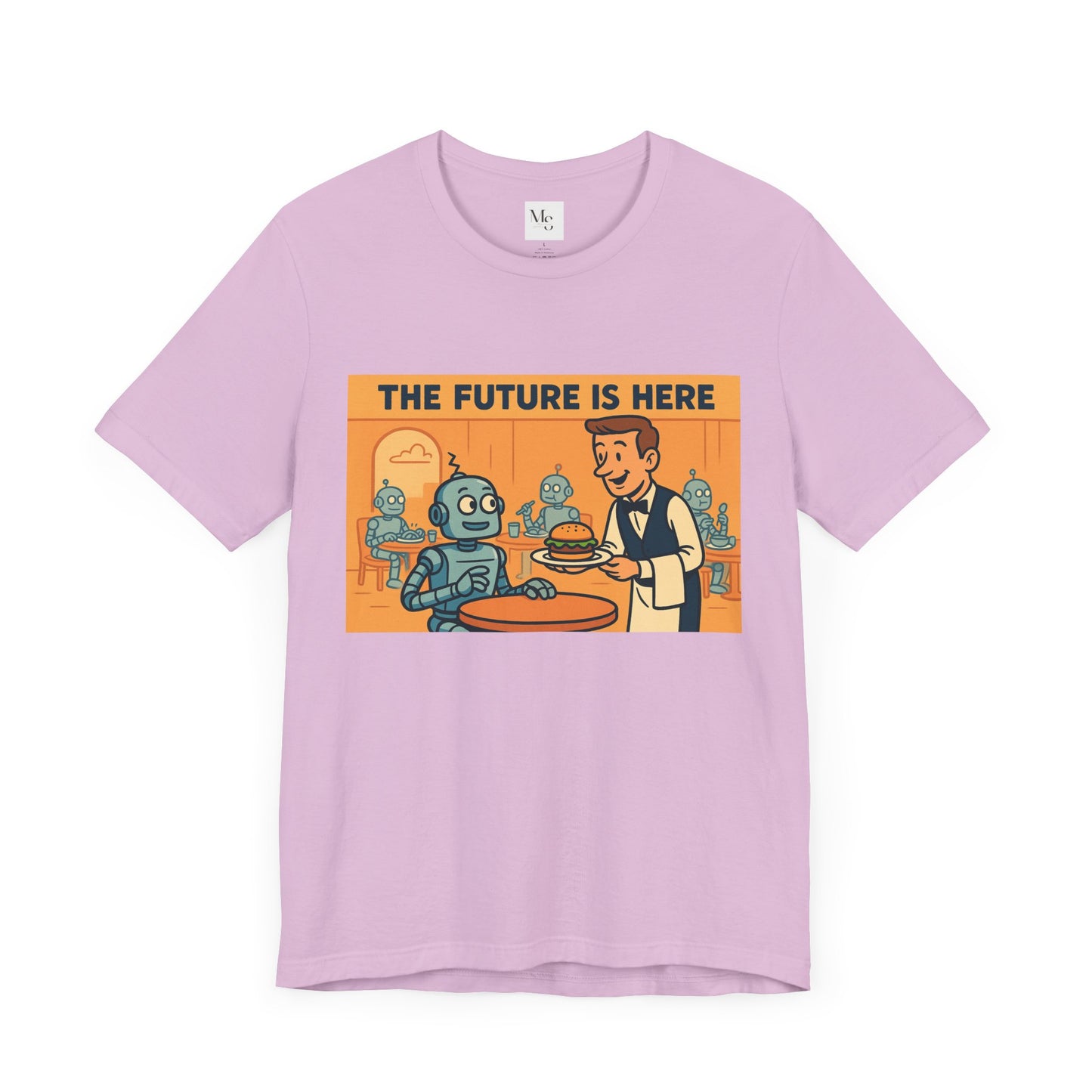 Retro Robot Graphic Tee - 'The Future is Here'