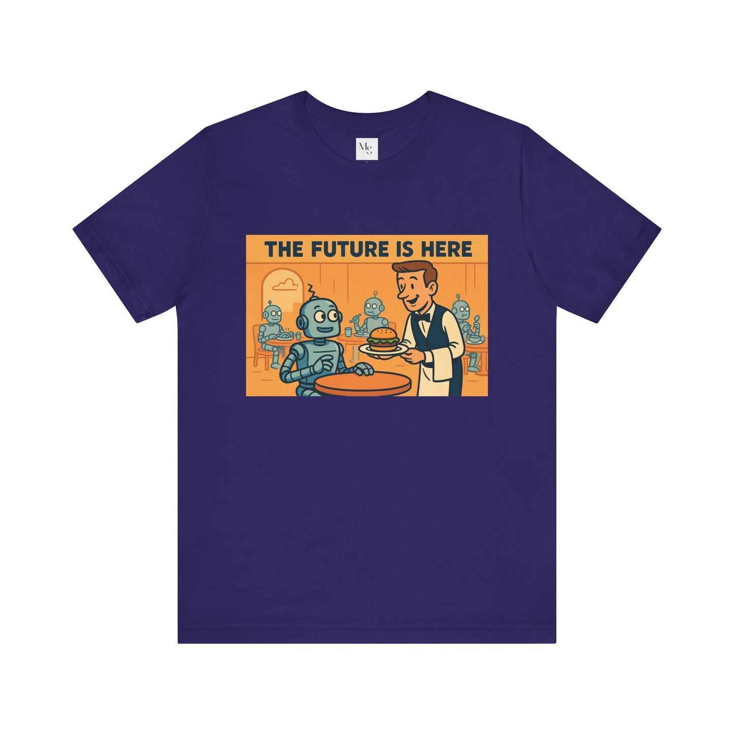 Retro Robot Graphic Tee - 'The Future is Here'