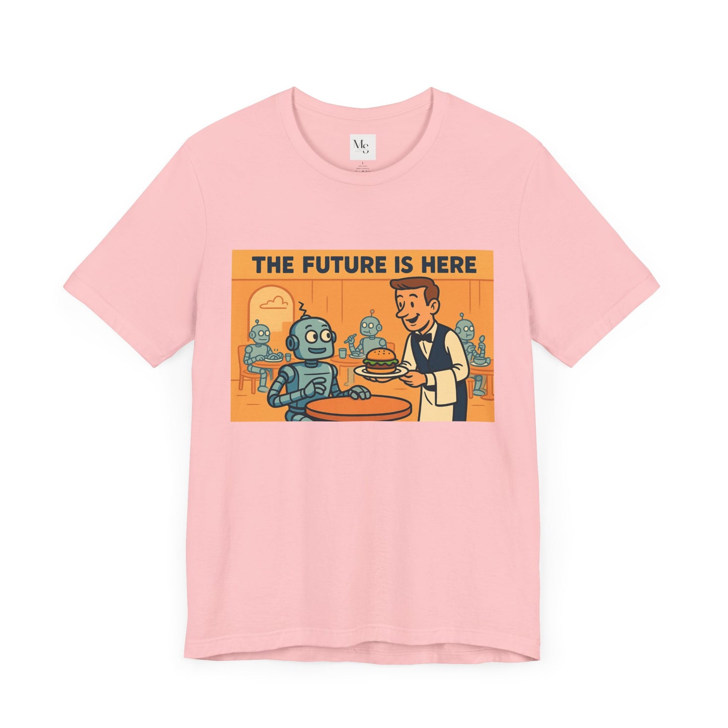 Retro Robot Graphic Tee - 'The Future is Here'