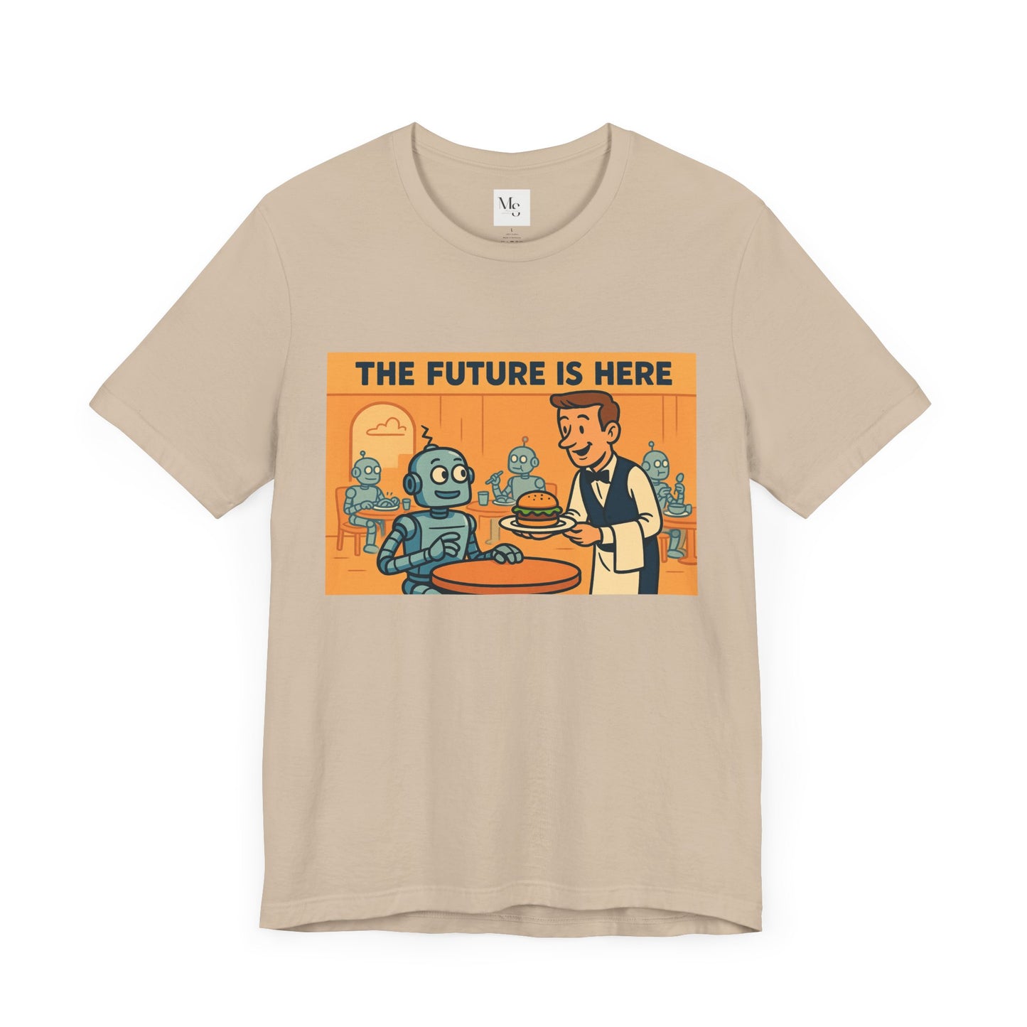 Retro Robot Graphic Tee - 'The Future is Here'