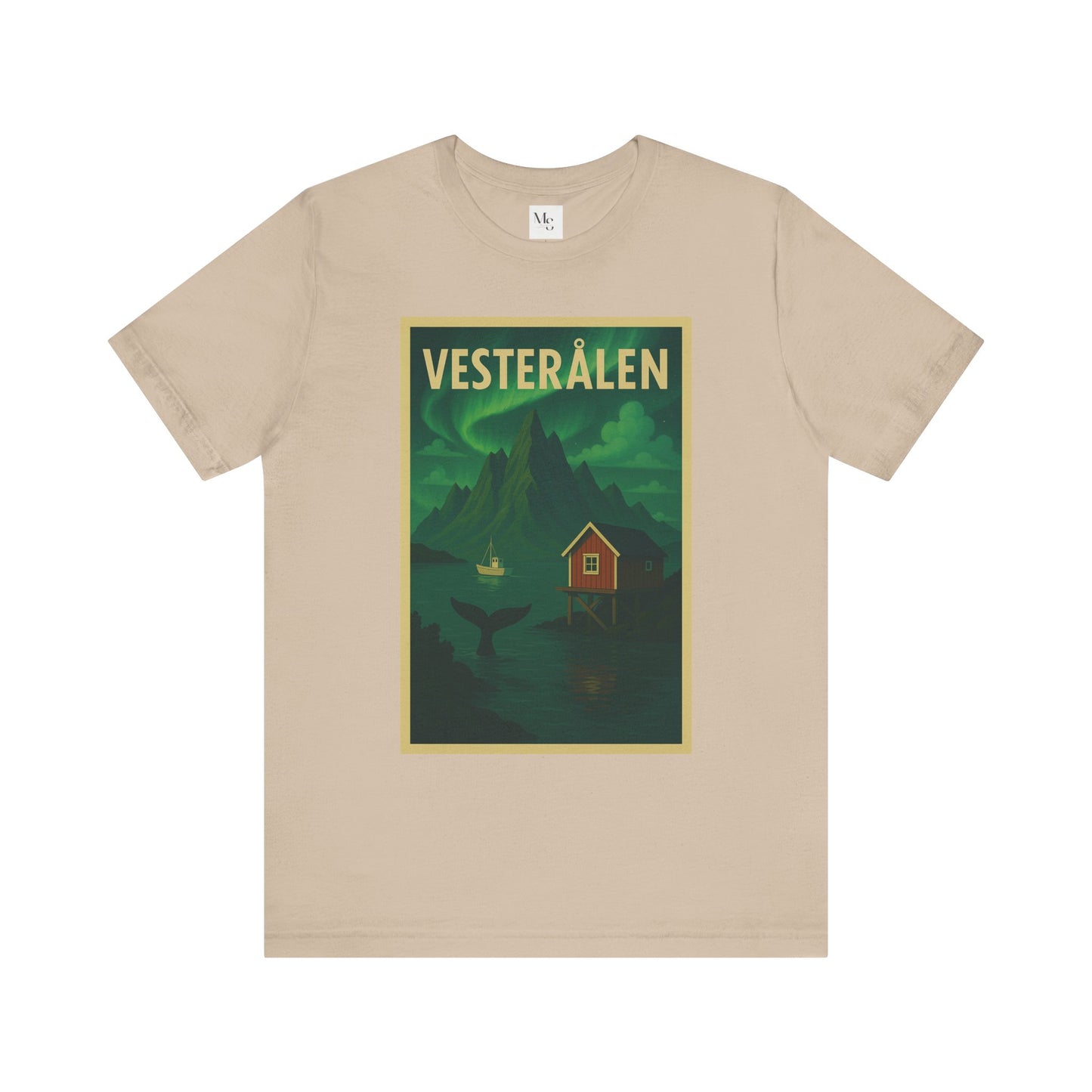 Vesterålen Aurora T-Shirt – Northern Lights & Arctic Landscape Design | Unisex Nordic Travel Tee | Norway Souvenir Gift
