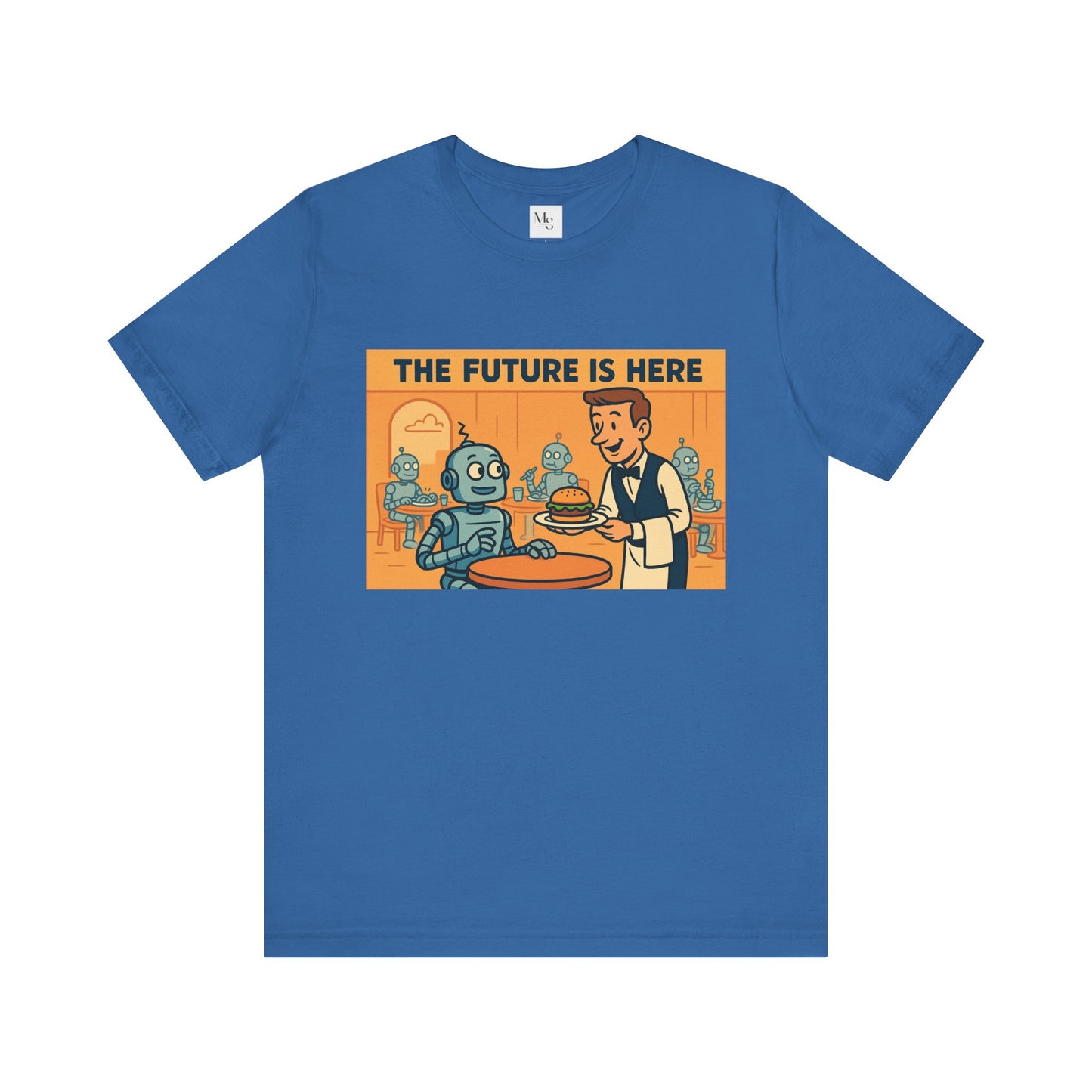 Retro Robot Graphic Tee - 'The Future is Here'