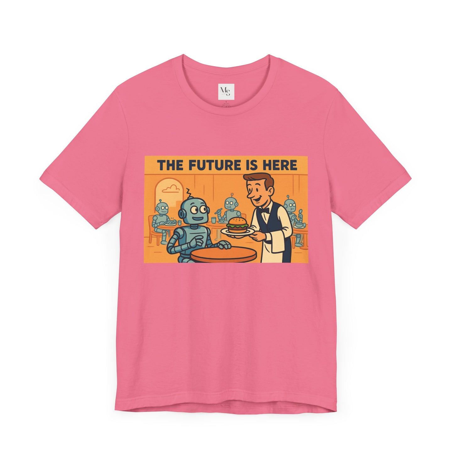 Retro Robot Graphic Tee - 'The Future is Here'
