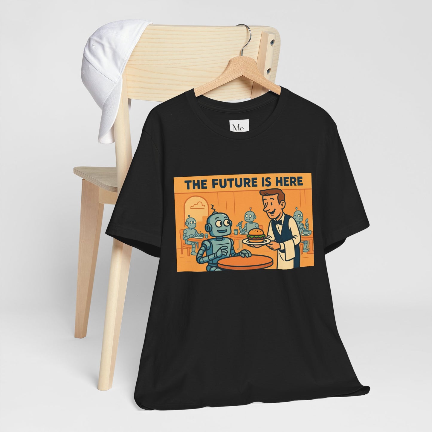 Retro Robot Graphic Tee - 'The Future is Here'