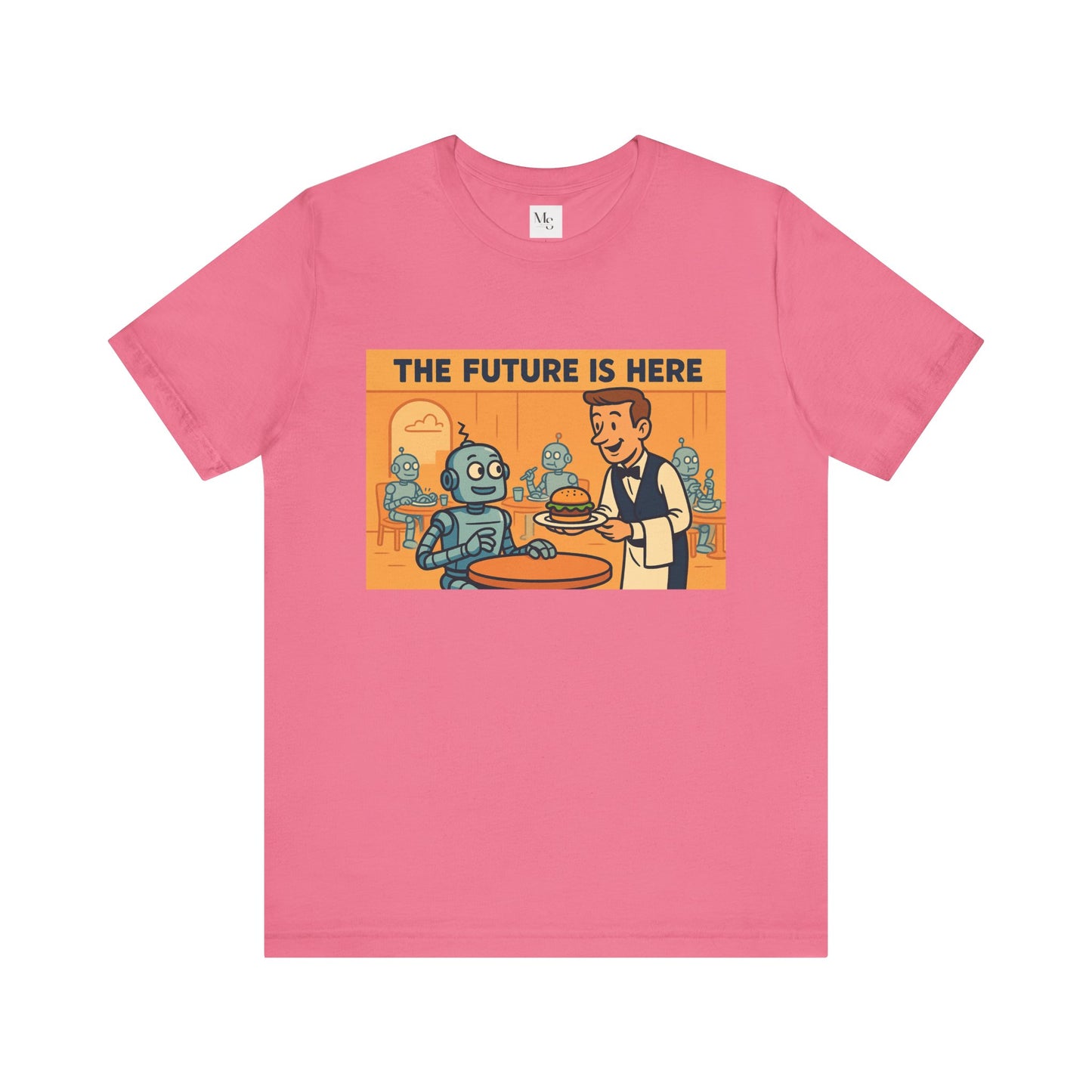 Retro Robot Graphic Tee - 'The Future is Here'