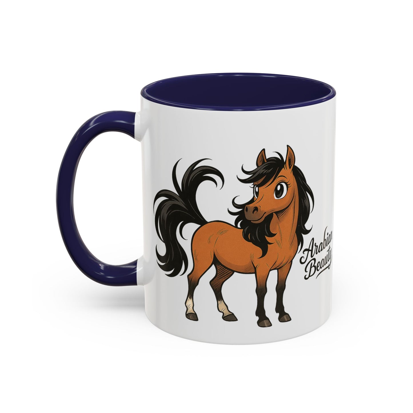 Arabian Beauty Horse Accent Coffee Mug - Perfect Gift for Horse Lovers, Equestrian Decor, Unique Animal Lover Mug, Tea Cups