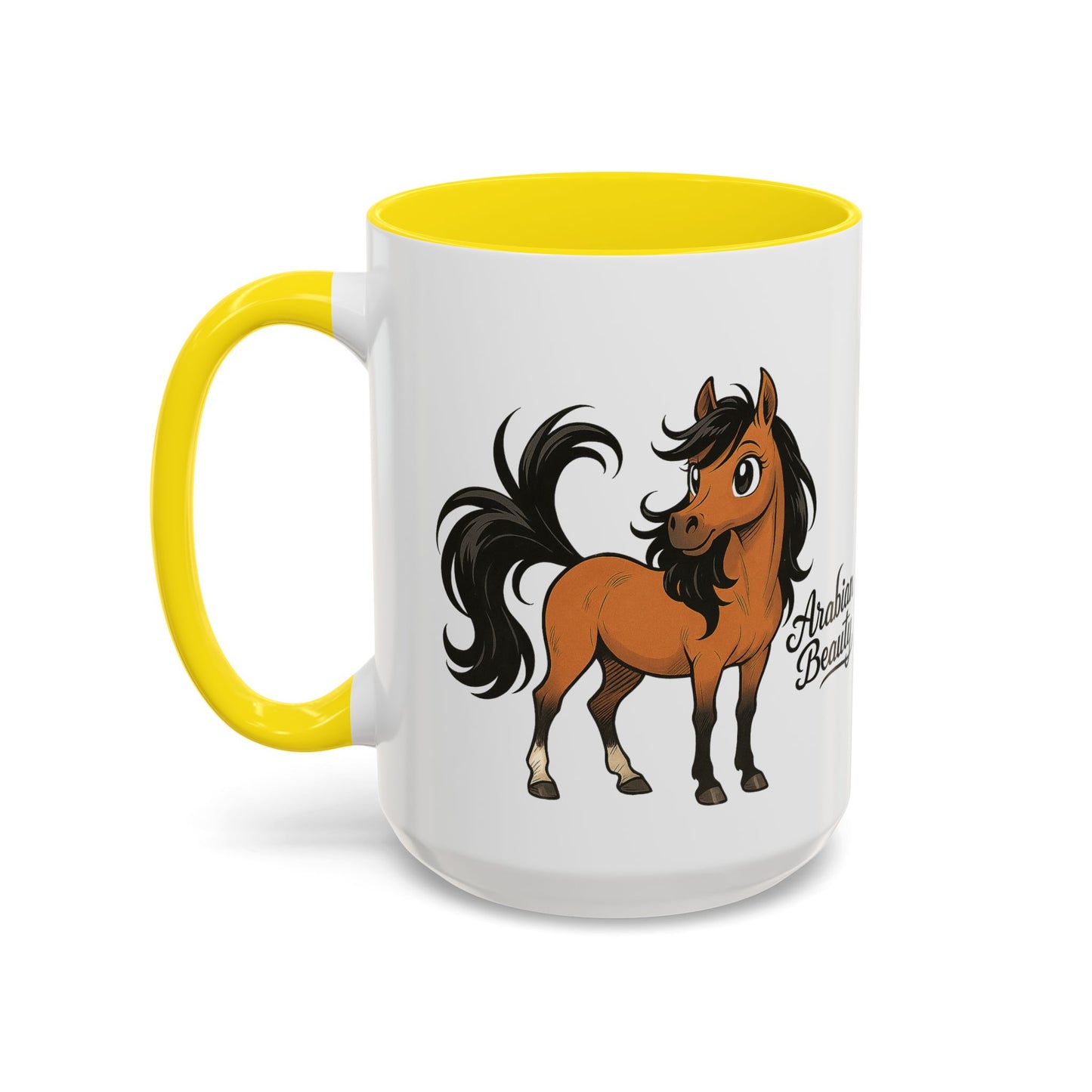 Arabian Beauty Horse Accent Coffee Mug - Perfect Gift for Horse Lovers, Equestrian Decor, Unique Animal Lover Mug, Tea Cups