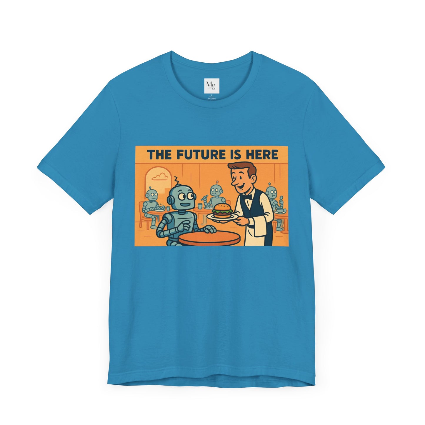 Retro Robot Graphic Tee - 'The Future is Here'