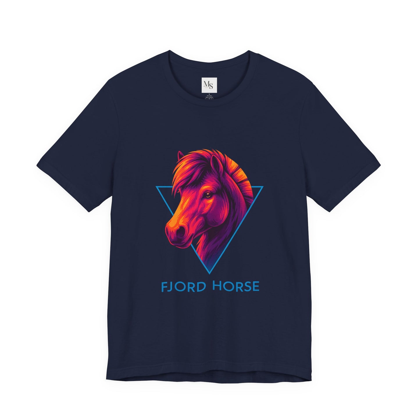 Fjord Neon Horse Tee – 80s Style Neon Graphic Fjord Horse T‑Shirt Gift