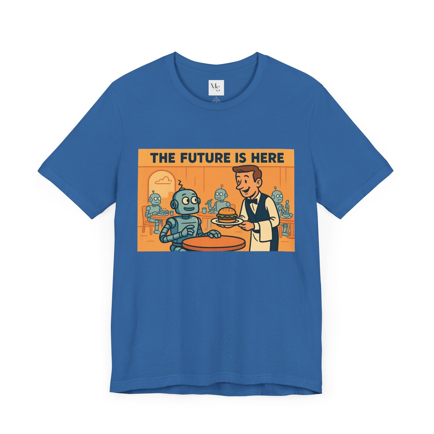 Retro Robot Graphic Tee - 'The Future is Here'