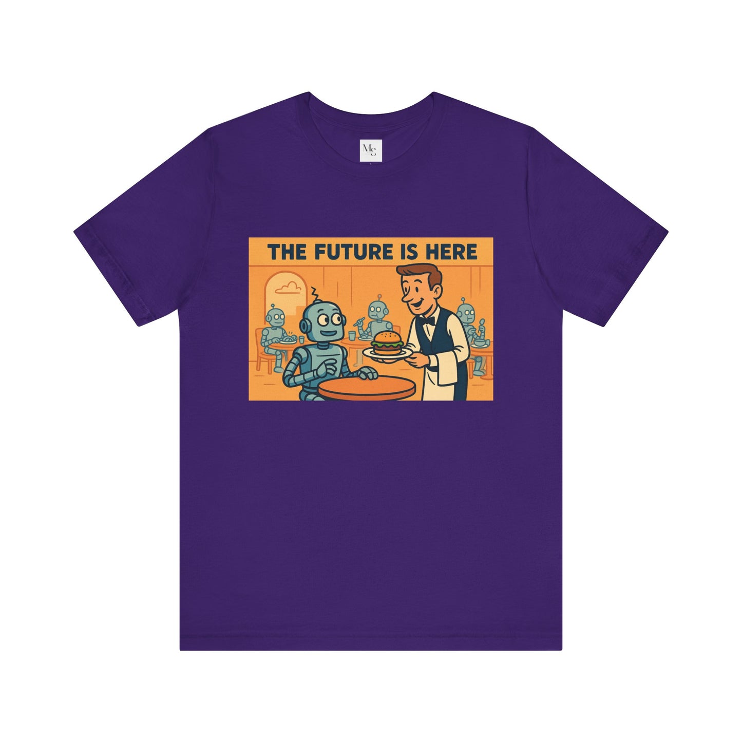 Retro Robot Graphic Tee - 'The Future is Here'