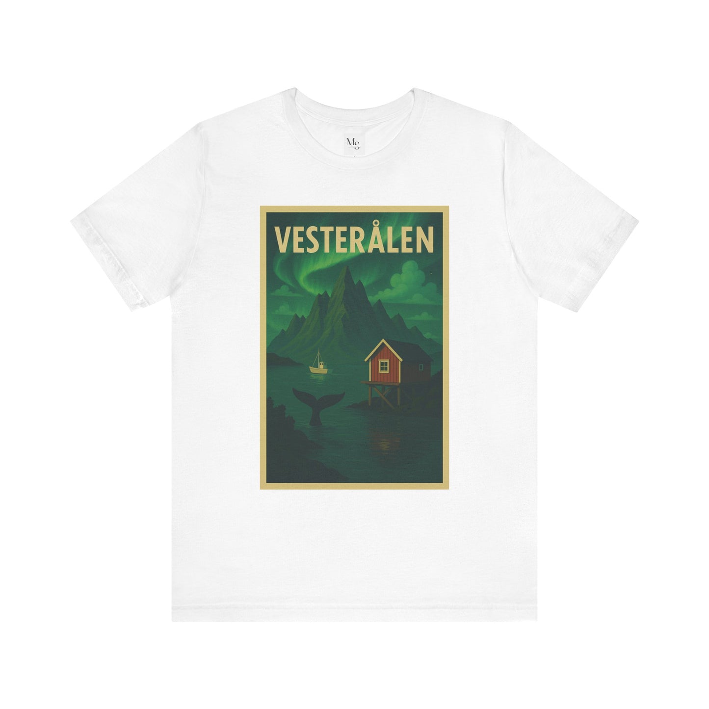 Vesterålen Aurora T-Shirt – Northern Lights & Arctic Landscape Design | Unisex Nordic Travel Tee | Norway Souvenir Gift