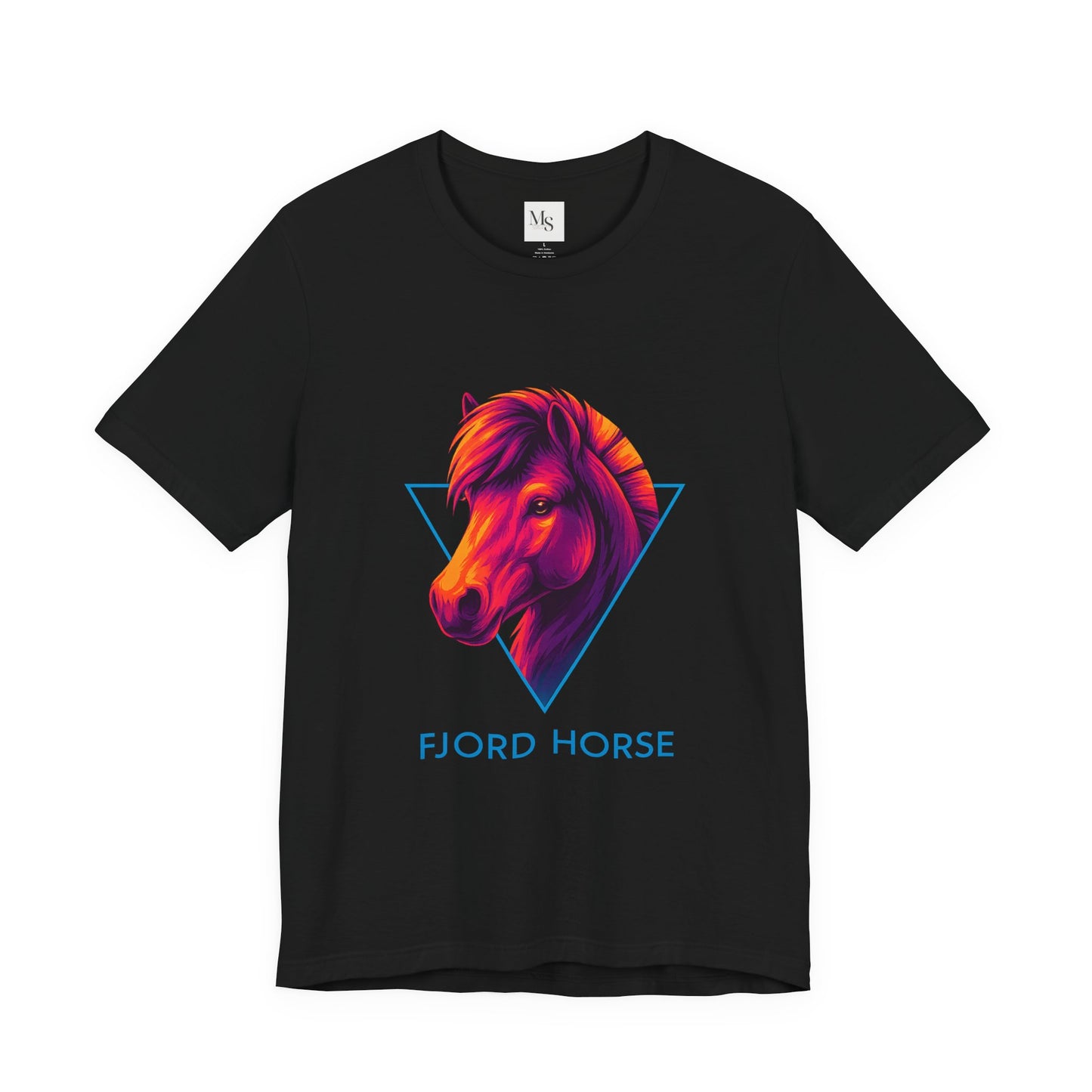 Fjord Neon Horse Tee – 80s Style Neon Graphic Fjord Horse T‑Shirt Gift