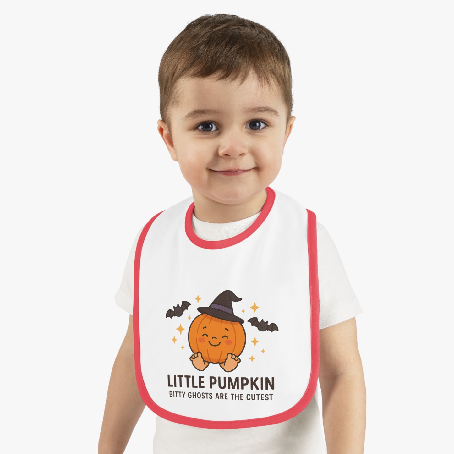 Cute Halloween Baby Bib, Adorable Pumpkin Design for Infants, Perfect for Fall Celebrations, Baby Shower Gift, Cute Kids Apparel