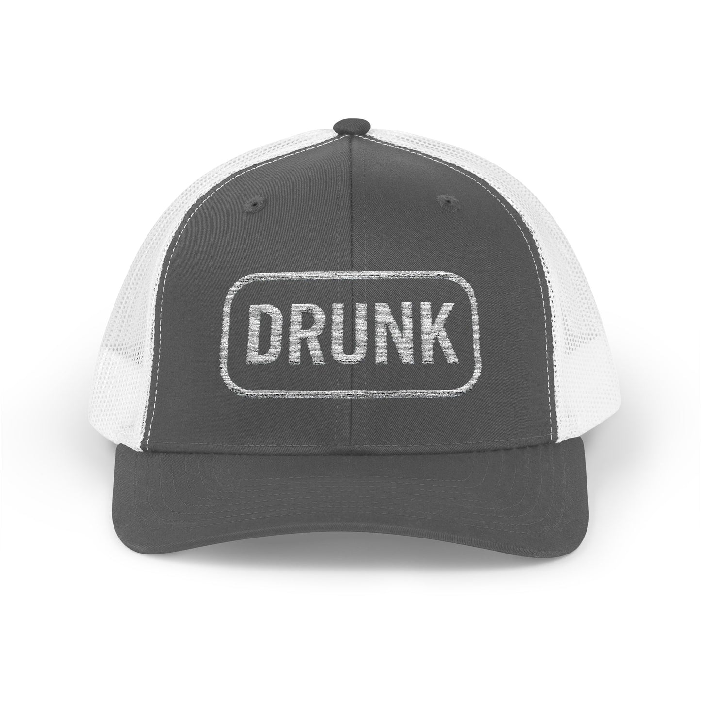 Drunk Embroidered Trucker Hat – Funny Party Cap | Adjustable Mesh Back | Novelty Gift for Adults