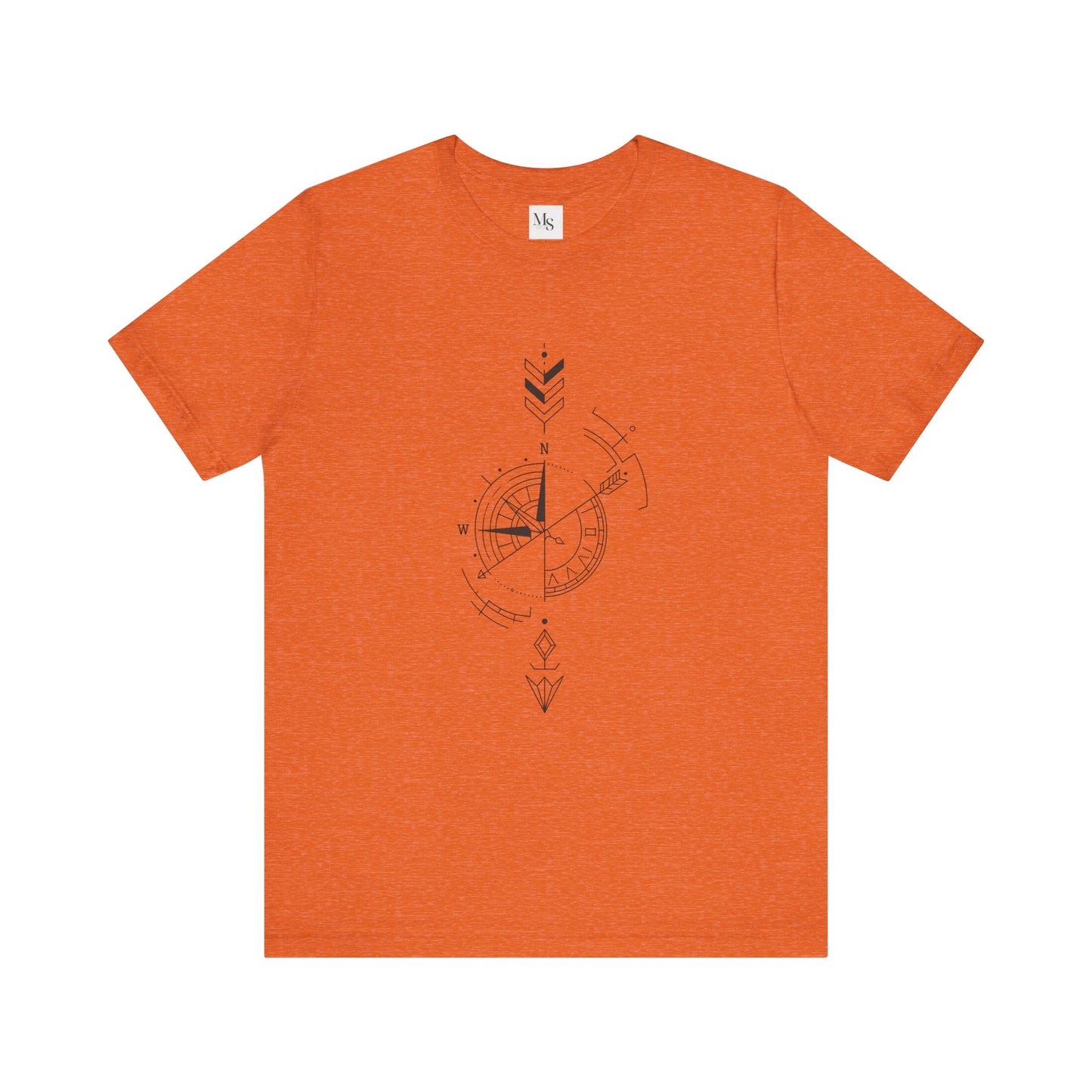 Compass Arrow T-Shirt – Geometric Unisex Tee for Travelers & Adventurers- Perfect Gift for Cool people
