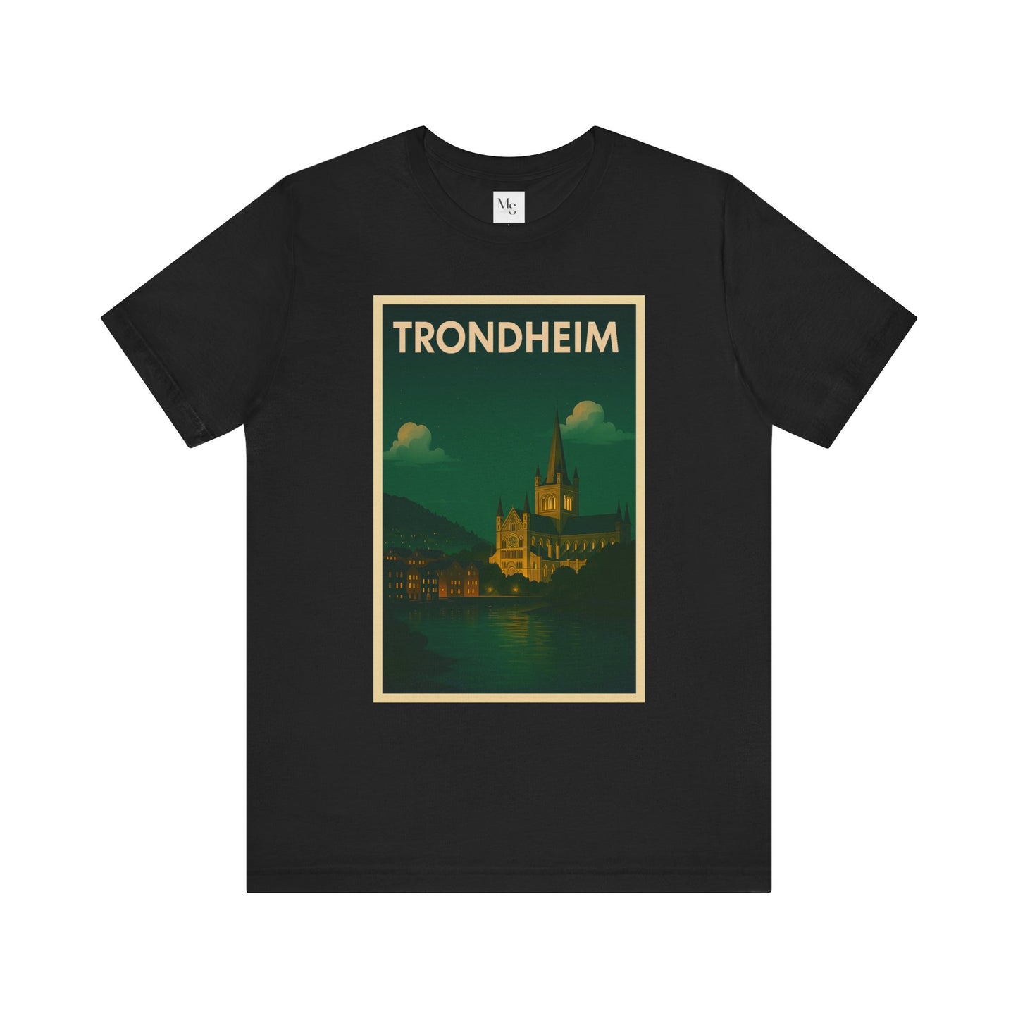 Trondheim Night Tee – Unisex Scandinavian City Silhouette Shirt