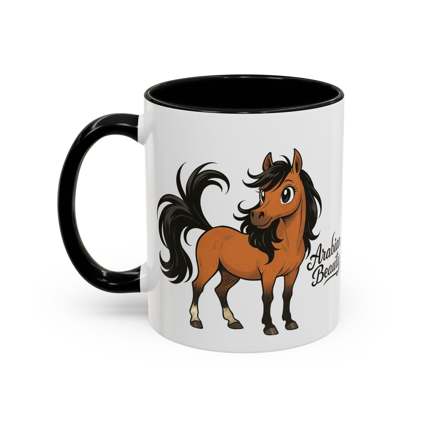Arabian Beauty Horse Accent Coffee Mug - Perfect Gift for Horse Lovers, Equestrian Decor, Unique Animal Lover Mug, Tea Cups