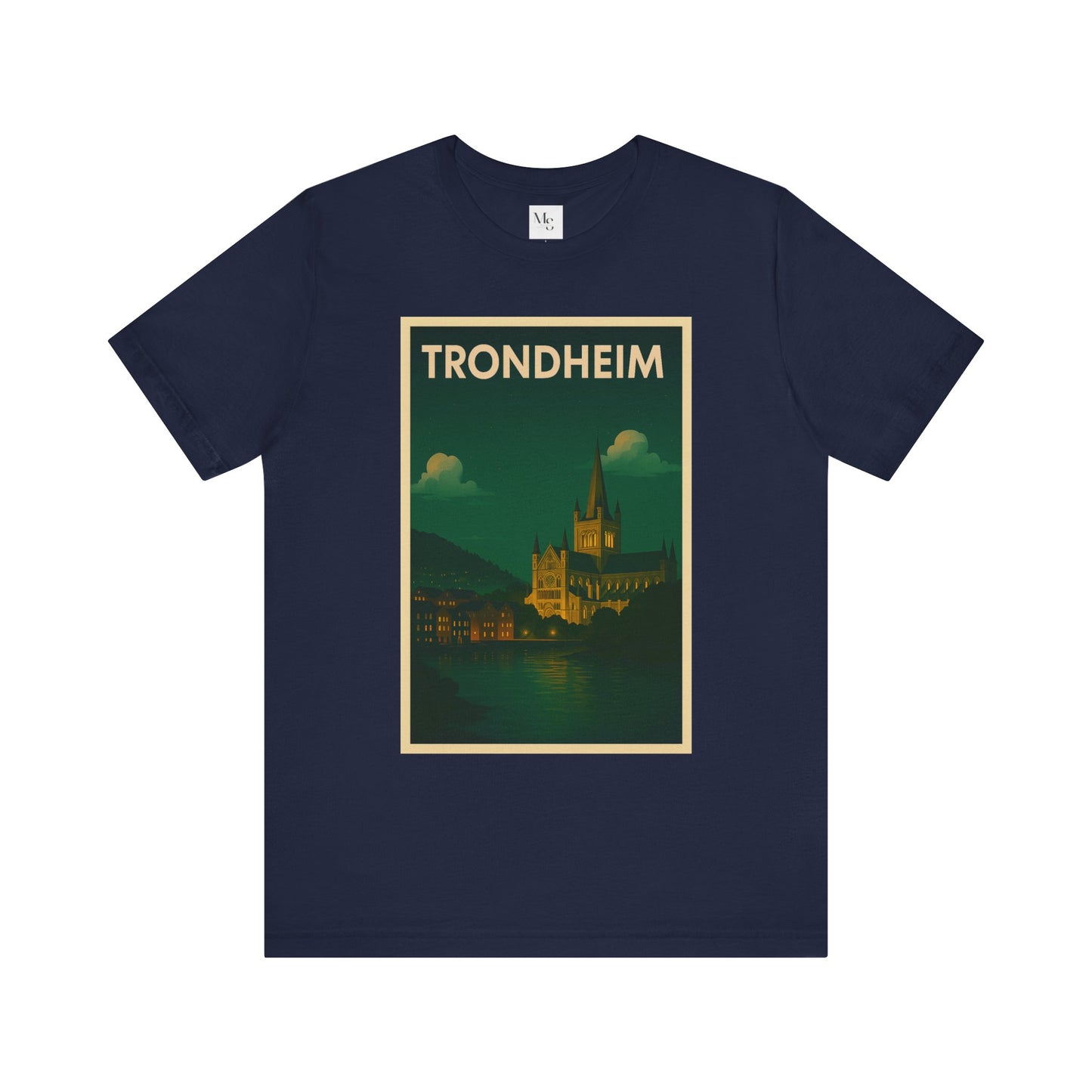Trondheim Night Tee – Unisex Scandinavian City Silhouette Shirt