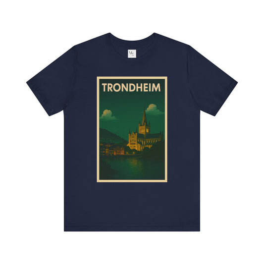 Trondheim Night Tee – Unisex Scandinavian City Silhouette Shirt