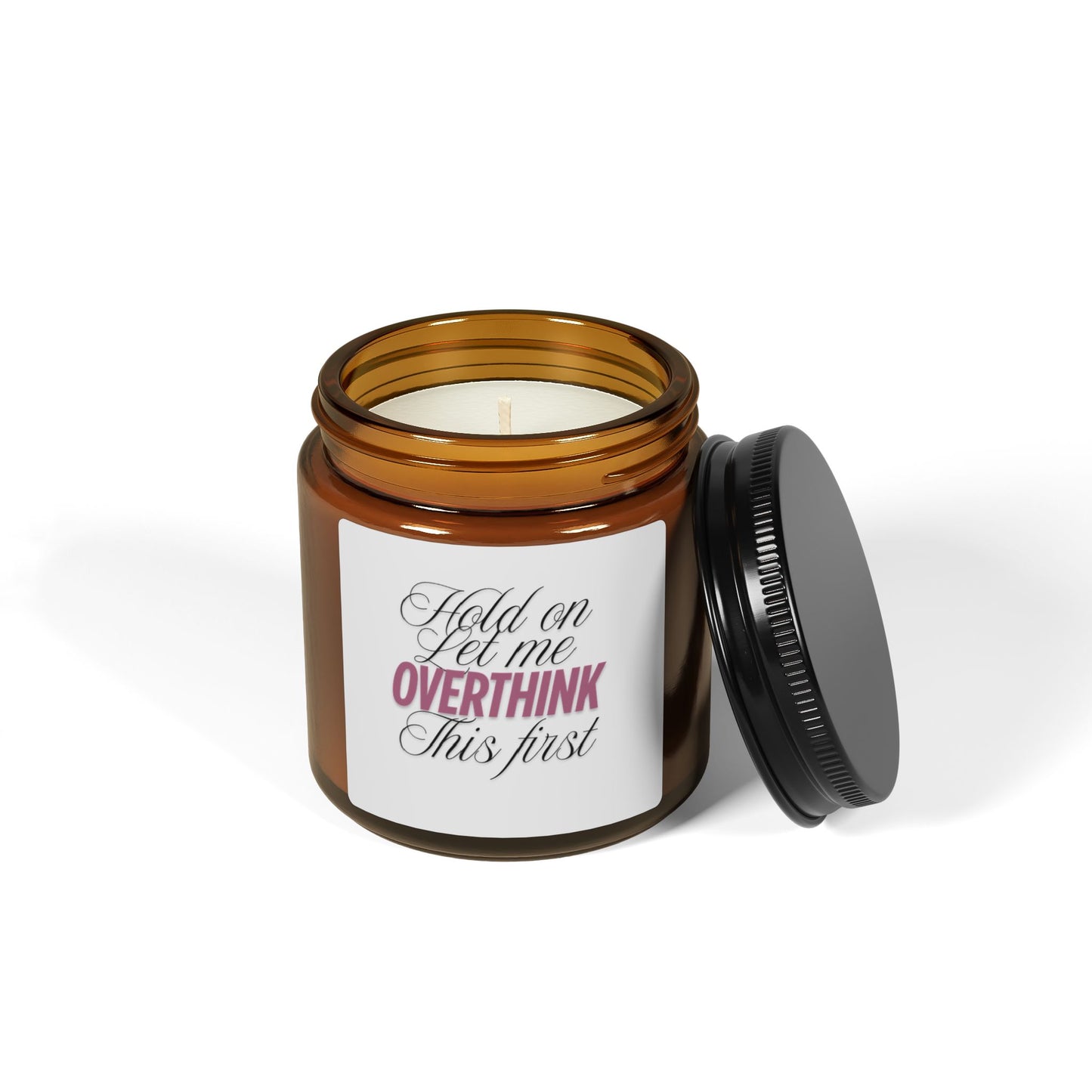 Hold On Let Me Overthink This Scented Soy Candle – Funny Overthinker Gift | Anxiety Relief Candle | Aromatherapy for Stress