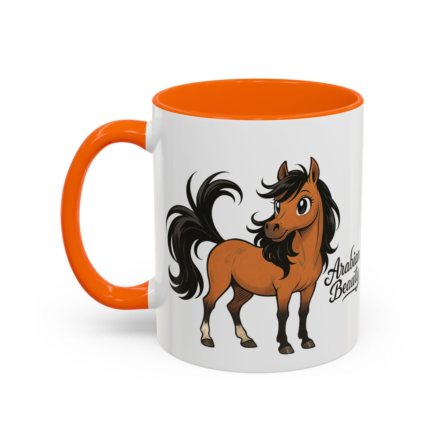 Arabian Beauty Horse Accent Coffee Mug - Perfect Gift for Horse Lovers, Equestrian Decor, Unique Animal Lover Mug, Tea Cups