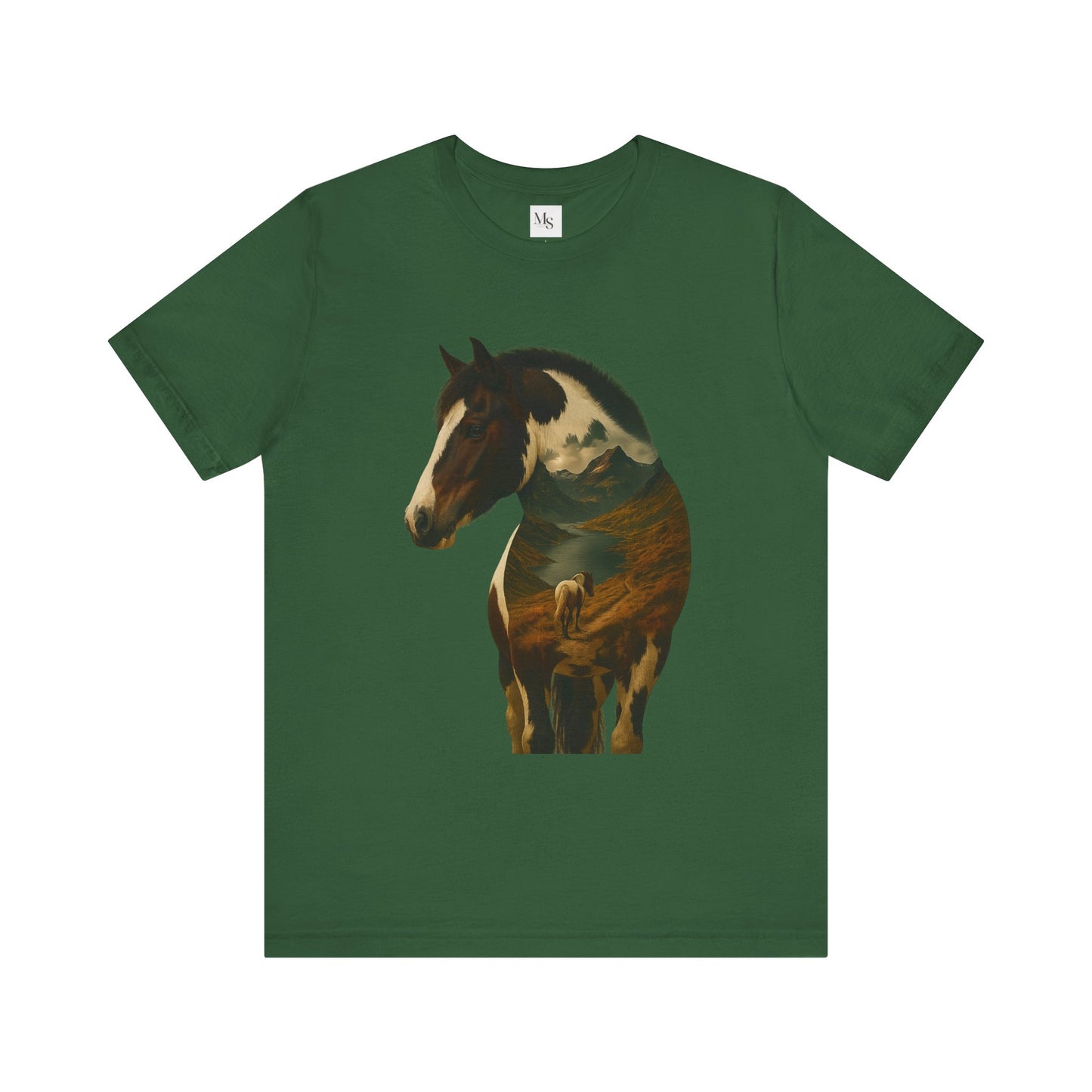 Pinto Horse Silhouette T-Shirt – Western Horse Lover Tee | Equestrian Gift for Riders & Ranch Fans | Unisex Country Style Shirt