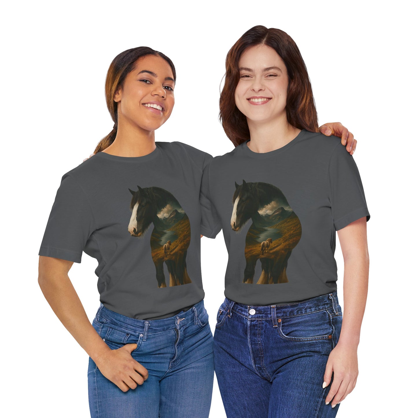 Shire Horse Silhouette T-Shirt – Majestic Draft Horse Tee | Equestrian Gift for Horse Lovers | Unisex Farm Animal Shirt