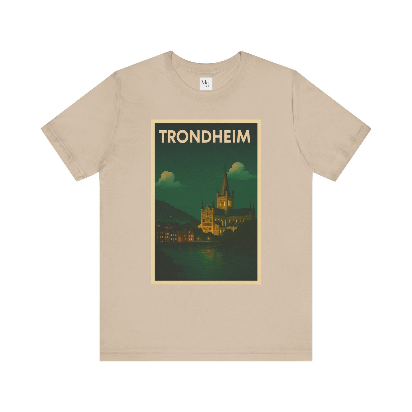 Trondheim Night Tee – Unisex Scandinavian City Silhouette Shirt