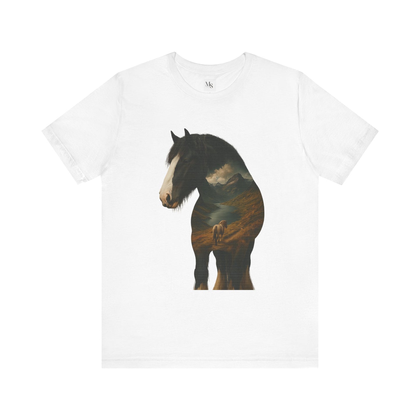 Shire Horse Silhouette T-Shirt – Majestic Draft Horse Tee | Equestrian Gift for Horse Lovers | Unisex Farm Animal Shirt