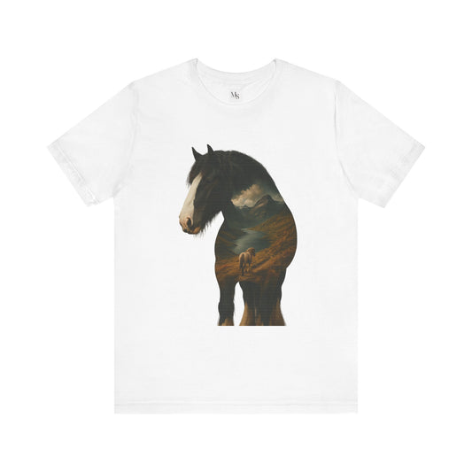 Shire Horse Silhouette T-Shirt – Majestic Draft Horse Tee | Equestrian Gift for Horse Lovers | Unisex Farm Animal Shirt