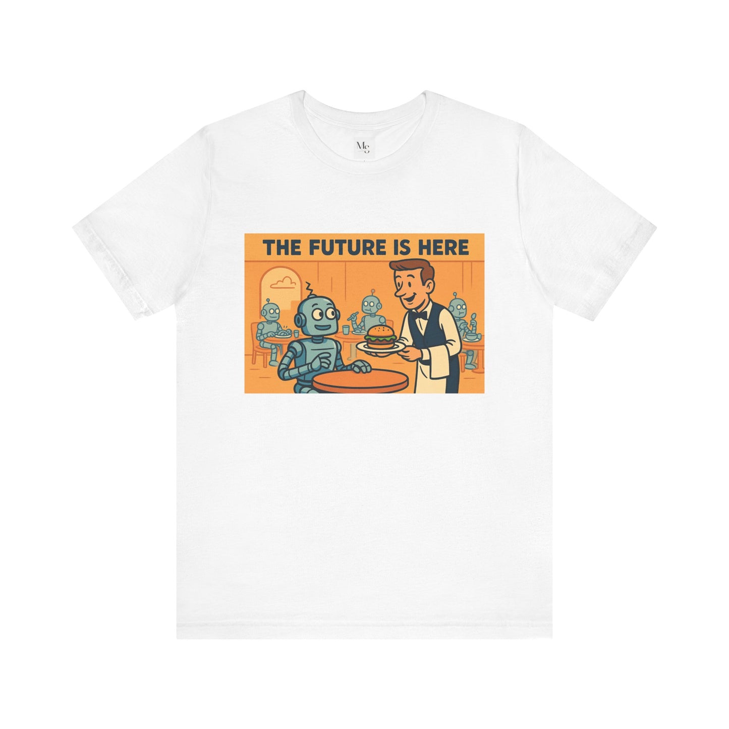 Retro Robot Graphic Tee - 'The Future is Here'