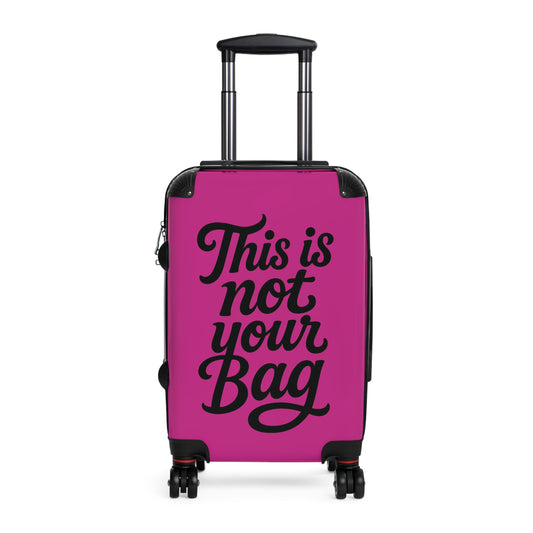This Is Not Your Bag- Pink Suitcase With Lock & Spinner Wheels – Trendy Hard-Shell Luggage