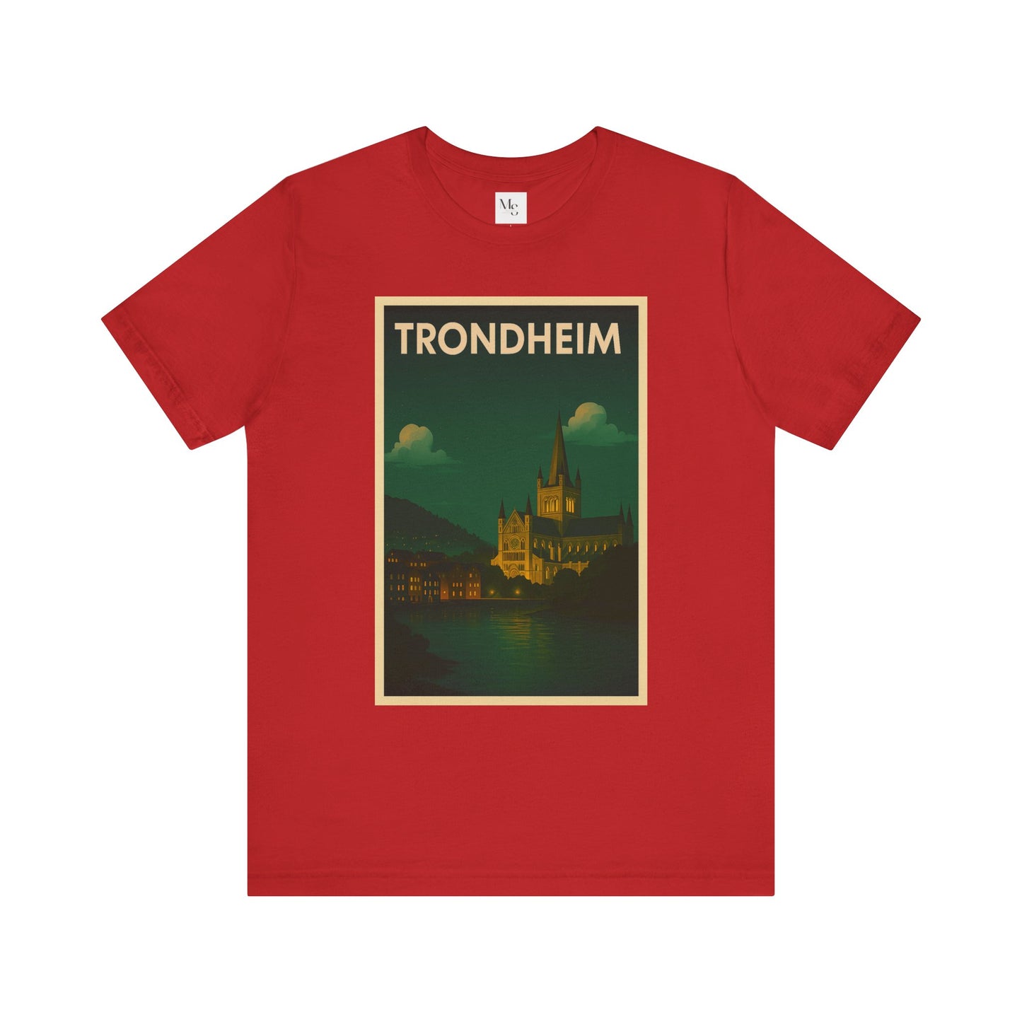 Trondheim Night Tee – Unisex Scandinavian City Silhouette Shirt