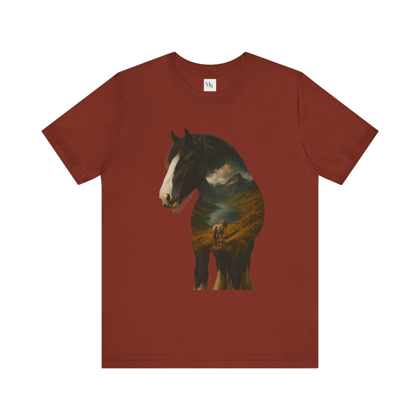 Shire Horse Silhouette T-Shirt – Majestic Draft Horse Tee | Equestrian Gift for Horse Lovers | Unisex Farm Animal Shirt