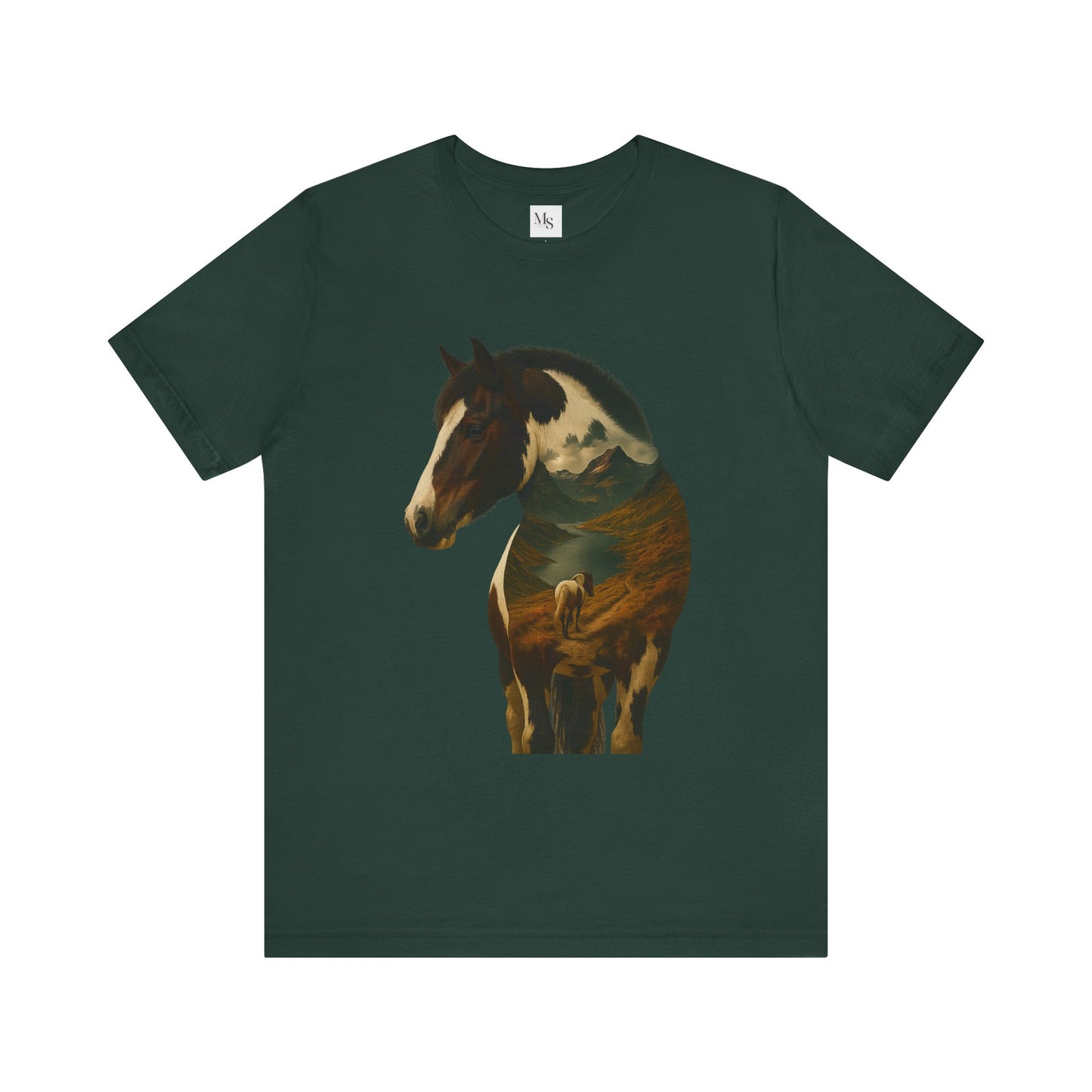Pinto Horse Silhouette T-Shirt – Western Horse Lover Tee | Equestrian Gift for Riders & Ranch Fans | Unisex Country Style Shirt