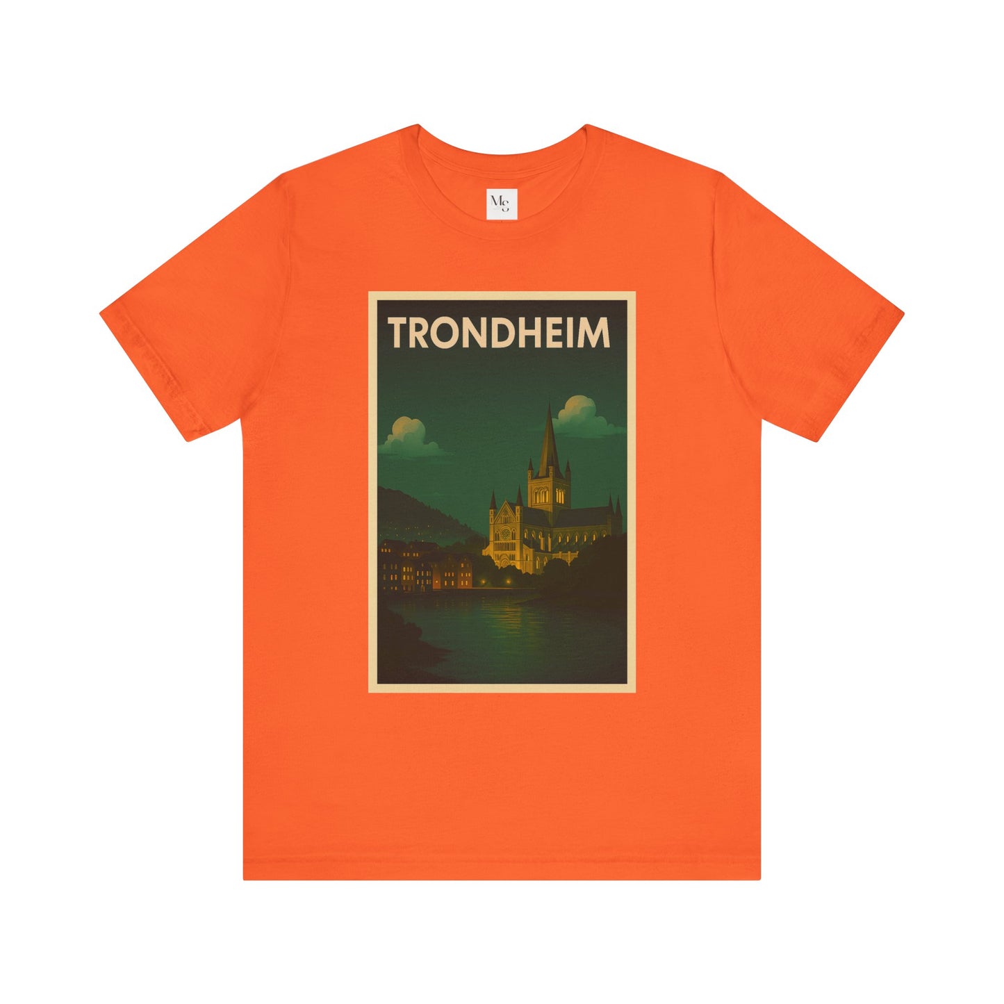 Trondheim Night Tee – Unisex Scandinavian City Silhouette Shirt
