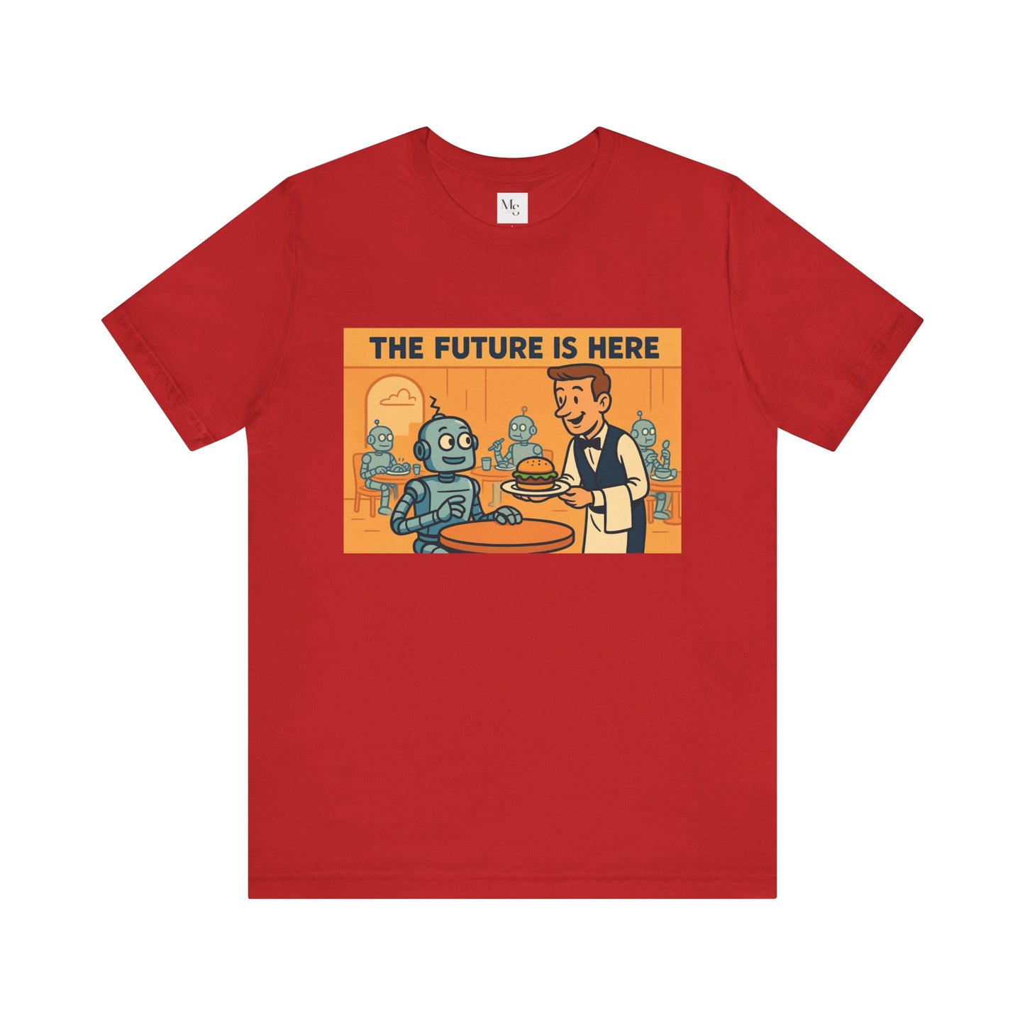 Retro Robot Graphic Tee - 'The Future is Here'