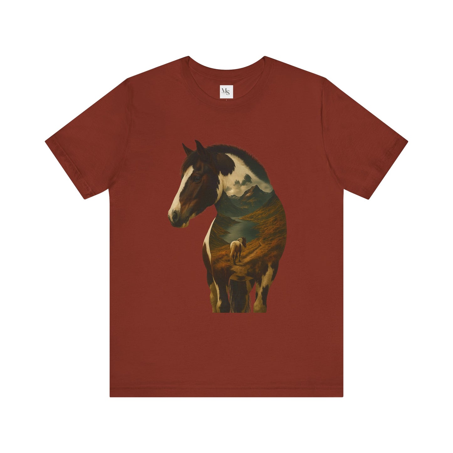 Pinto Horse Silhouette T-Shirt – Western Horse Lover Tee | Equestrian Gift for Riders & Ranch Fans | Unisex Country Style Shirt