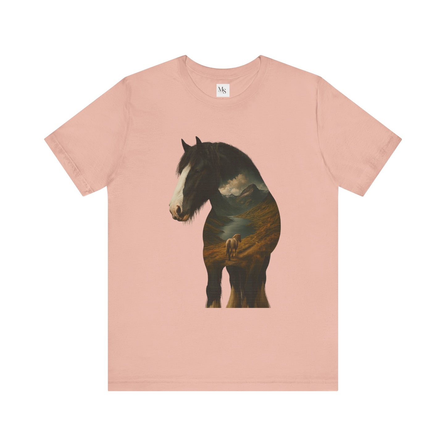 Shire Horse Silhouette T-Shirt – Majestic Draft Horse Tee | Equestrian Gift for Horse Lovers | Unisex Farm Animal Shirt