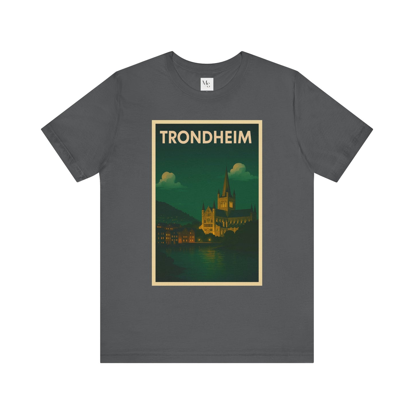 Trondheim Night Tee – Unisex Scandinavian City Silhouette Shirt