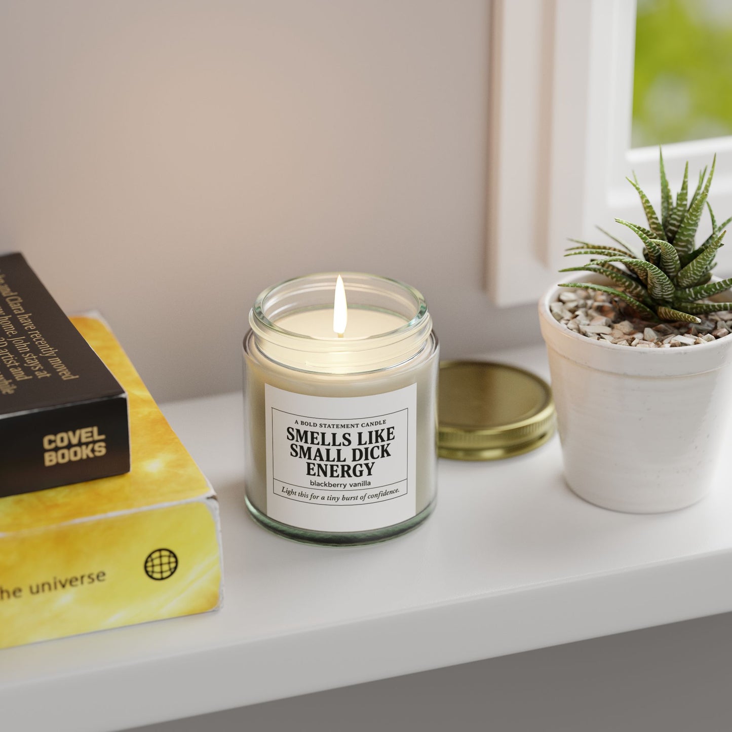 Small dick energy- scented candle, blackberry,vanilla