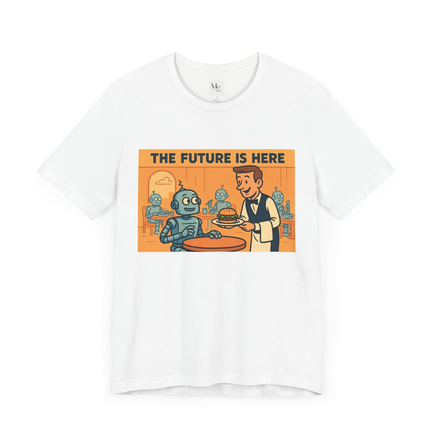 Retro Robot Graphic Tee - 'The Future is Here'