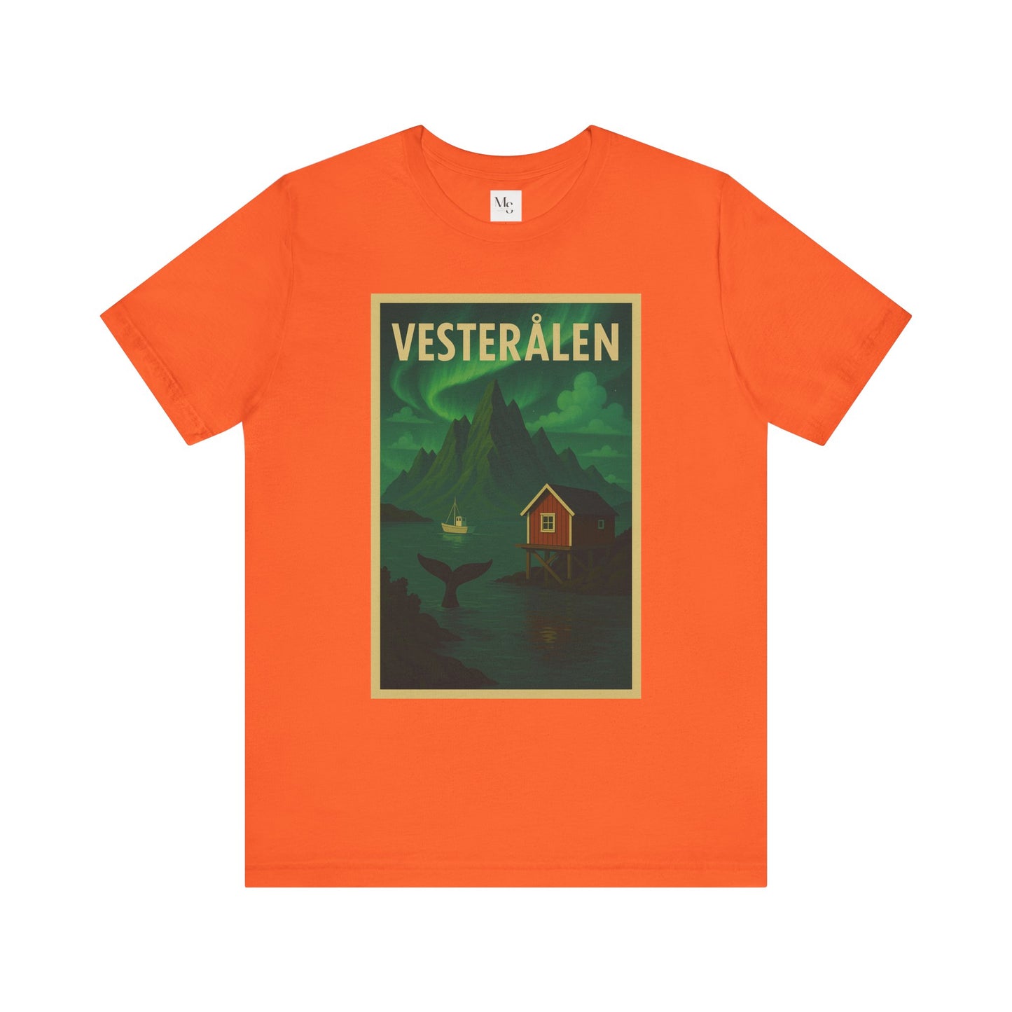 Vesterålen Aurora T-Shirt – Northern Lights & Arctic Landscape Design | Unisex Nordic Travel Tee | Norway Souvenir Gift