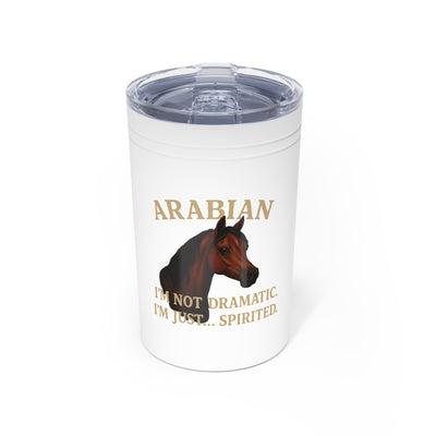 Arabian Horse Themed Tumbler | Spirited Horse Lover Gift | 11oz Insulated Travel Mug | Equestrian Accessory | Cool Gift for Horse Owners