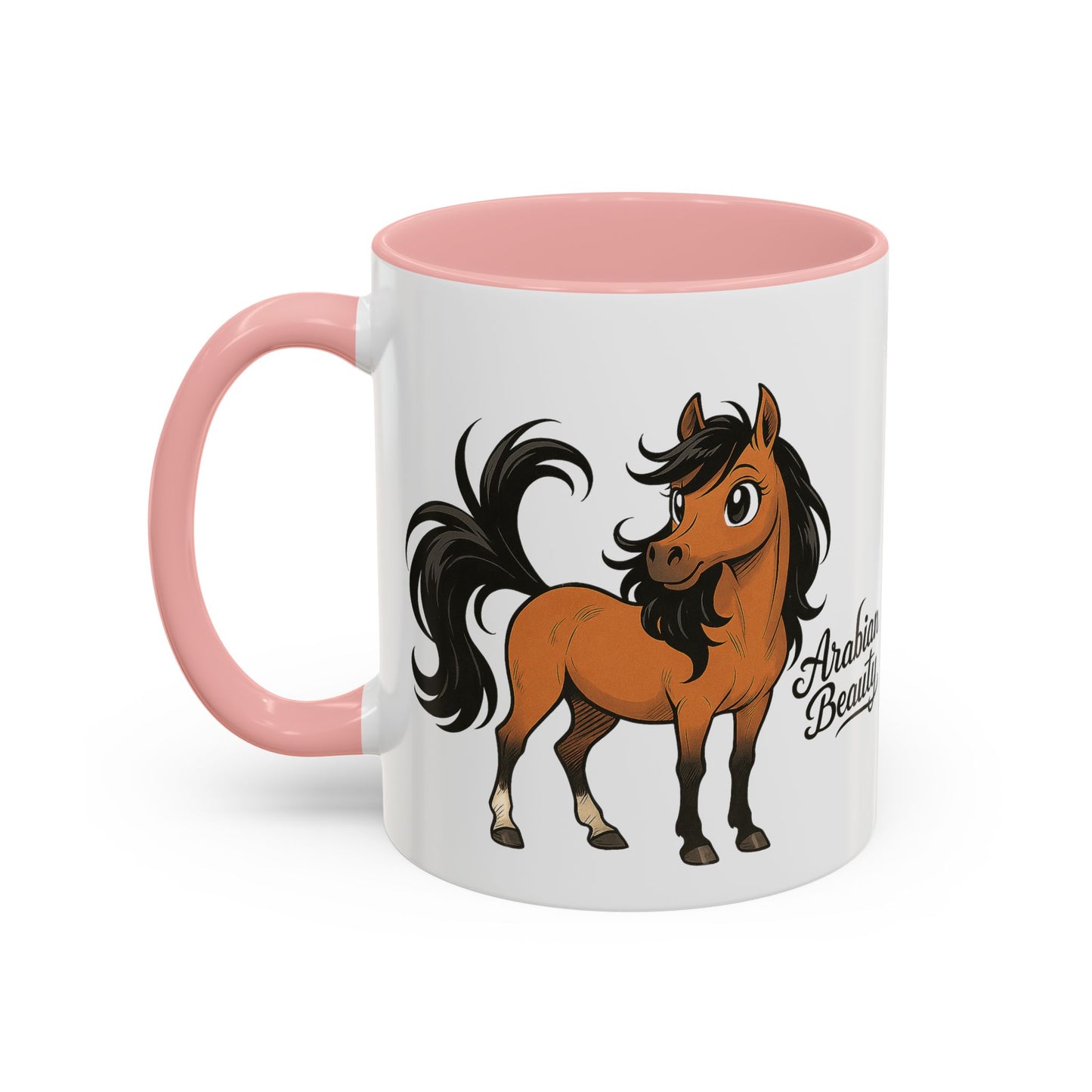 Arabian Beauty Horse Accent Coffee Mug - Perfect Gift for Horse Lovers, Equestrian Decor, Unique Animal Lover Mug, Tea Cups