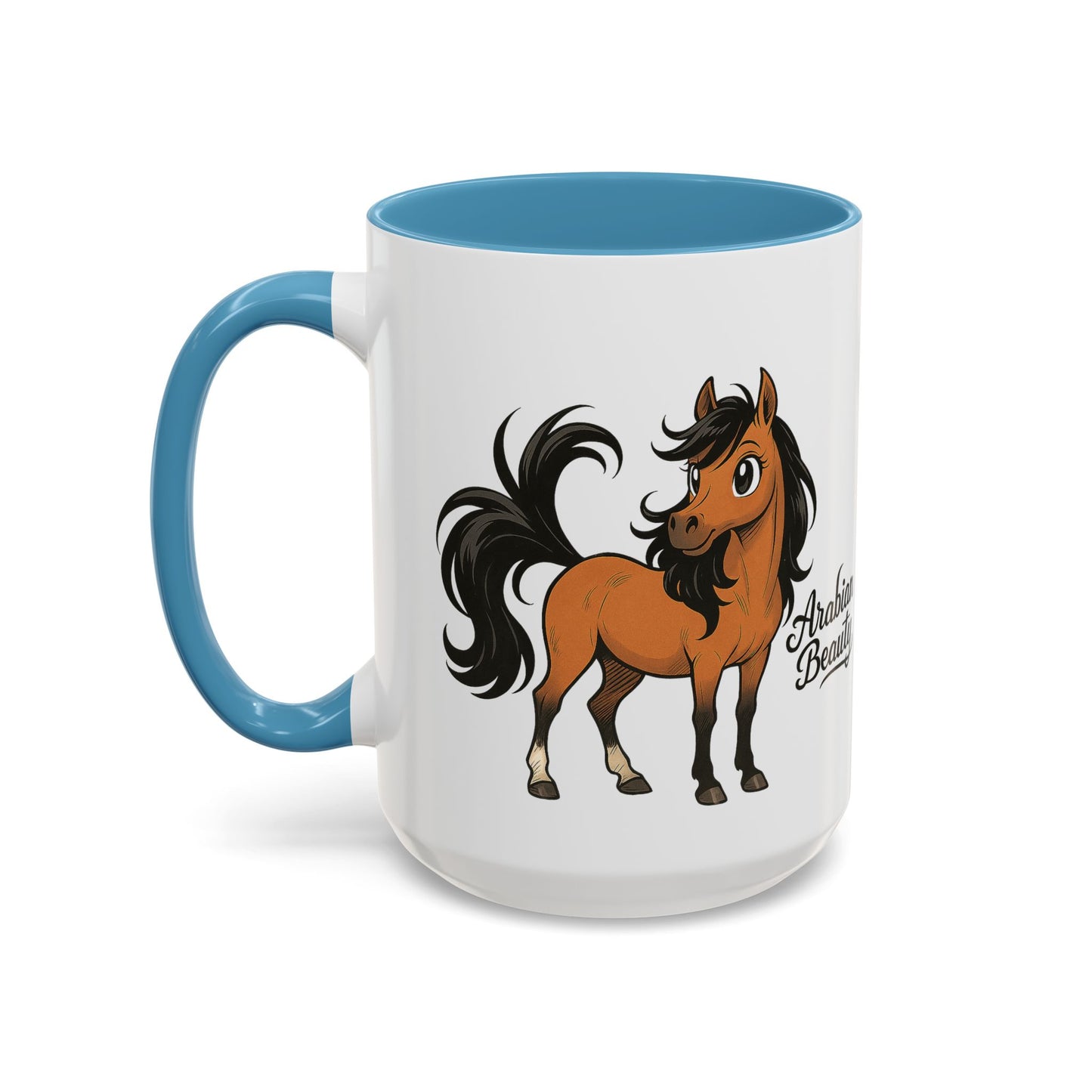 Arabian Beauty Horse Accent Coffee Mug - Perfect Gift for Horse Lovers, Equestrian Decor, Unique Animal Lover Mug, Tea Cups