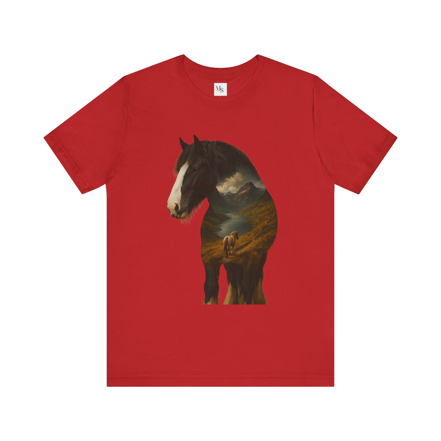 Shire Horse Silhouette T-Shirt – Majestic Draft Horse Tee | Equestrian Gift for Horse Lovers | Unisex Farm Animal Shirt