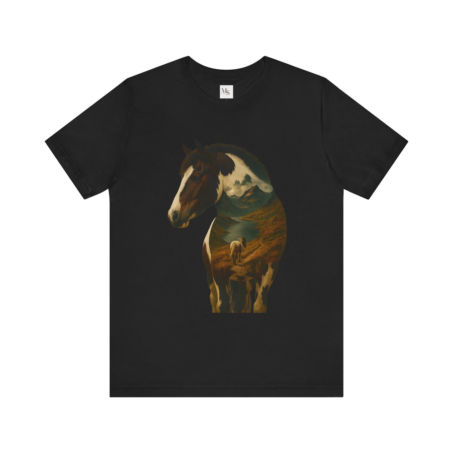 Pinto Horse Silhouette T-Shirt – Western Horse Lover Tee | Equestrian Gift for Riders & Ranch Fans | Unisex Country Style Shirt